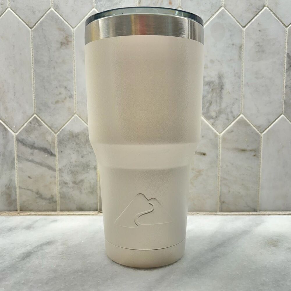 Ozark Trail Double Wall Vacuum Stainless Steel Tumbler With Lid White 30oz